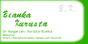 bianka kurusta business card